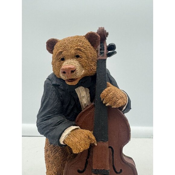Tim Wolfe Cairn Studios "Boomer" the Bear Playing Instrument Figurine - Picture 2 of 9